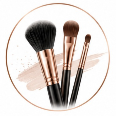 Soft synthetic makeup brush set and blending tools