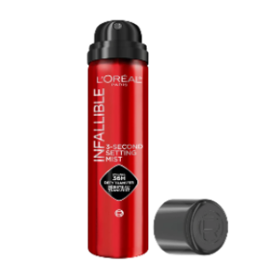 L'Oreal Paris Infallible 3-Second Setting Spray Mist, Microfine Mist for up to 36HR Wear